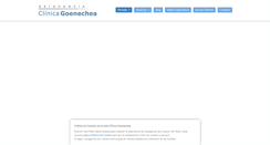 Desktop Screenshot of clinicagoenechea.com